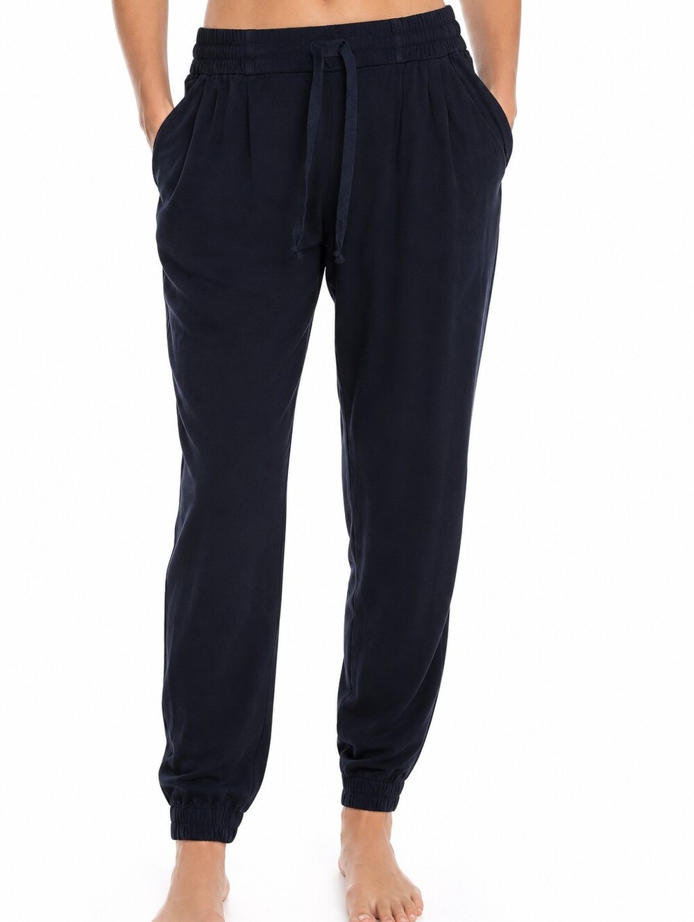 Talula by Aritzia Black Drawstring Jogger Pants Rayon Size Medium
